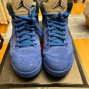 AIR JORDAN 5 RETRO. GAME ROYAL/BLACK SUEDE SIZE 11.5